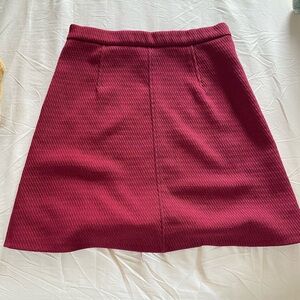 Red Zara wool midi skirt size L
